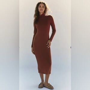 Free People Free-est NWT Good Feels Mock Neck Midi